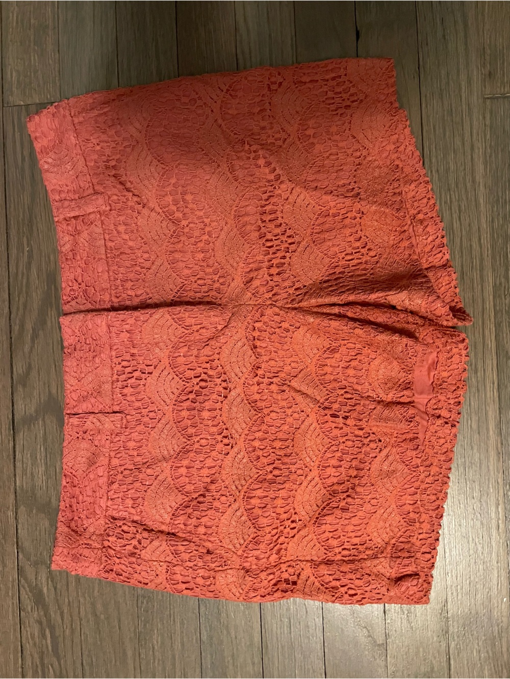 Ann Taylor LOFT Coral Lace-Trim Shorts